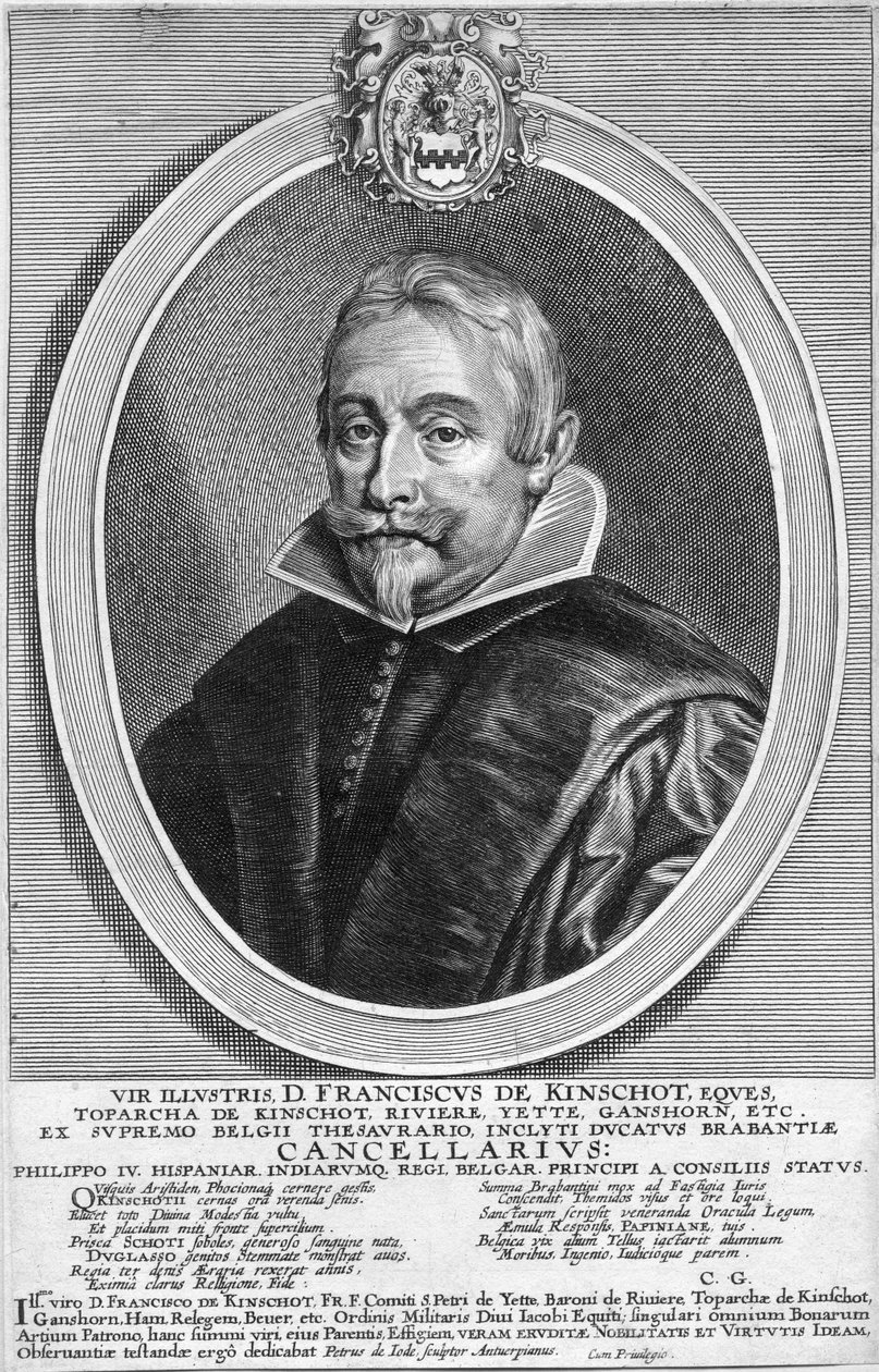 gravert portrett av Pieter de Jode