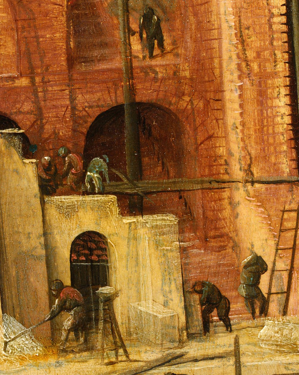 Konstruksjonsdetalj fra Tower of Babel, 1563 av Pieter Bruegel the Elder