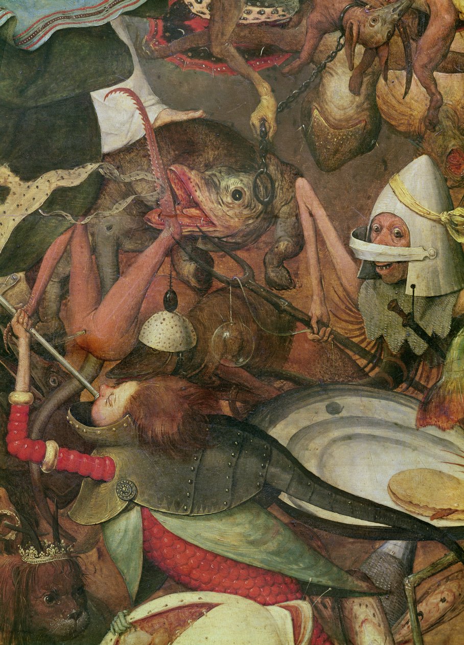 The Fall of the Rebel Angels (detalj på høyre side), 1562 (olje på eikepanel) av Pieter Bruegel the Elder