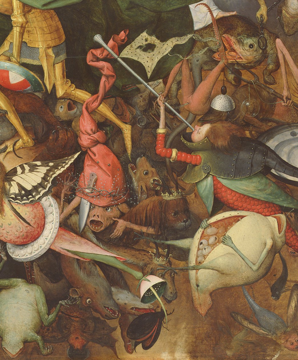The Fall of the Rebel Angels, 1562 (detalj av 74037) av Pieter Bruegel the Elder