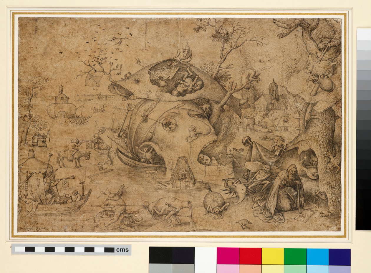 The Temptation of St. Anthony, 1556 (penn og indisk blekk på papir) av Pieter Bruegel the Elder