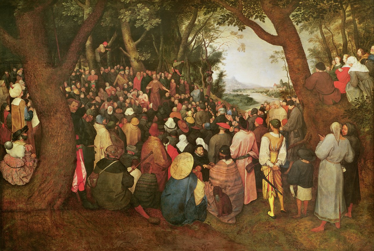 Prekenen til døperen Johannes, 1566 (olje på tre) av Pieter Bruegel the Elder