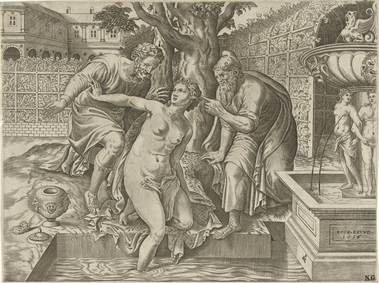 Suzanne og de eldste av Pieter van der Heyden d