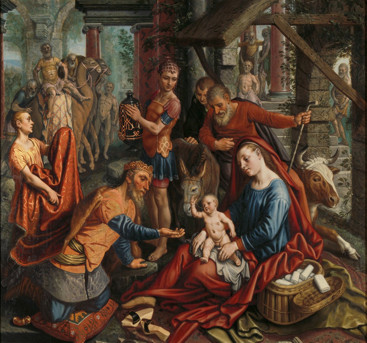 Tilbedelsen av magiene av Pieter Aertsen