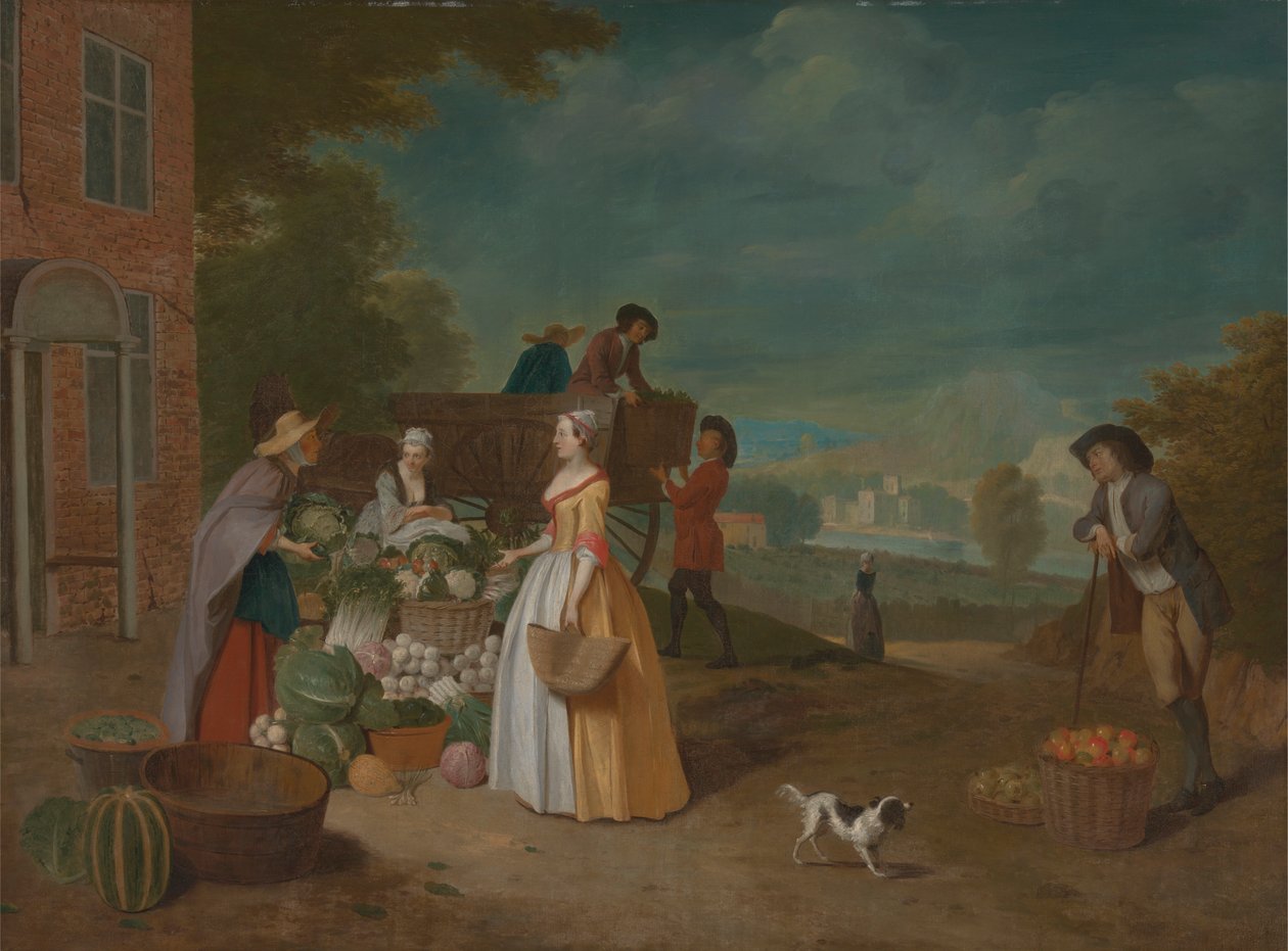 Grønnsakselgeren av Pieter Angillis
