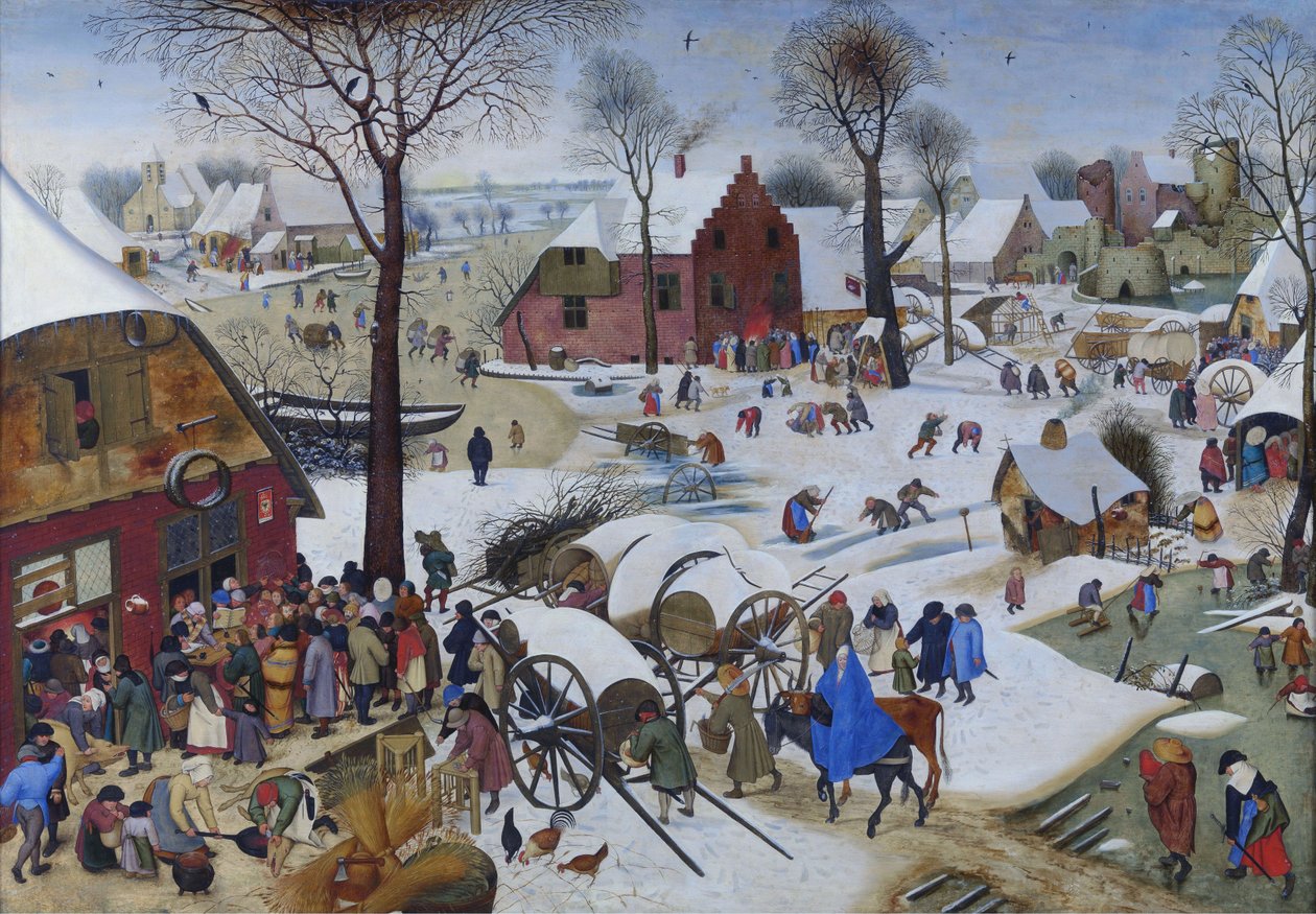 Folketellingen i Betlehem av Pieter Breughel the Younger