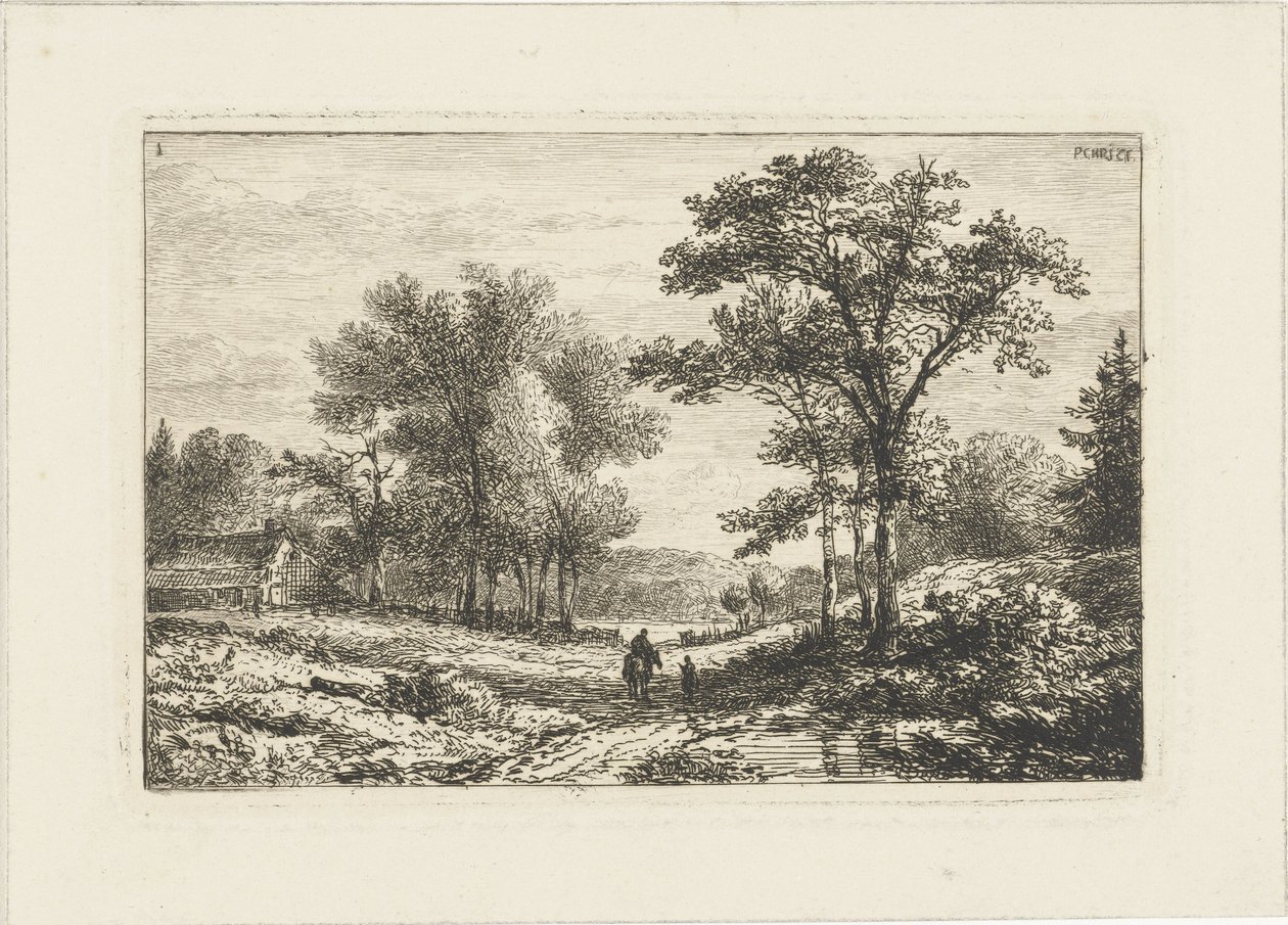 Landskap med rytter Vannlandskap (serietittel) av Pieter Casper Christ