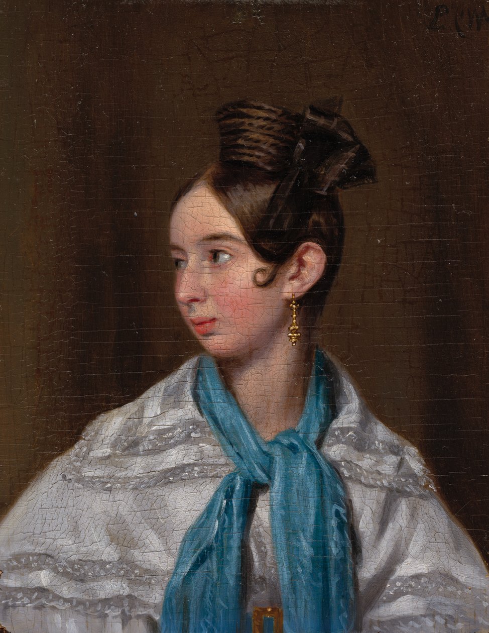 Elisa Pearson Player, ca. 1837. av Pieter Christoffel Wonder