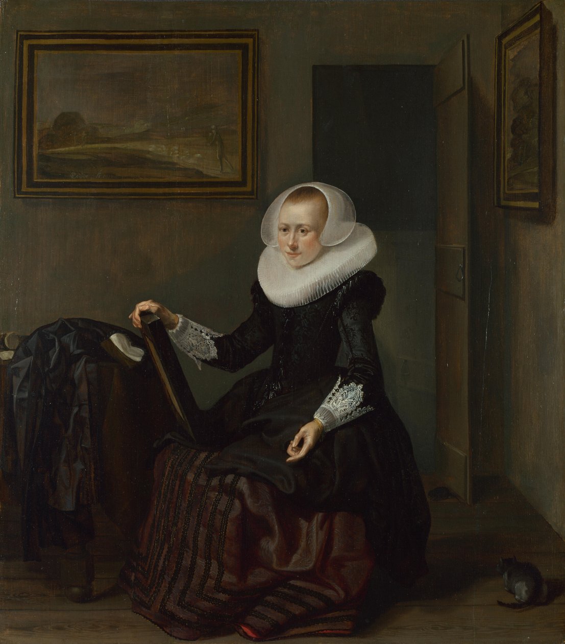En kvinne som holder et speil, 1625 av Pieter Codde