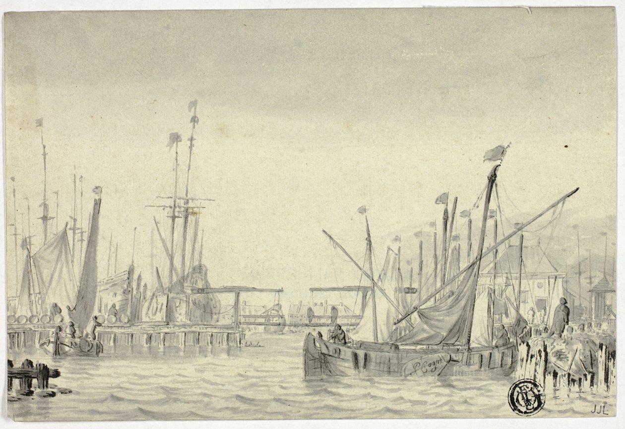 Skip i havnen av Pieter Coopse