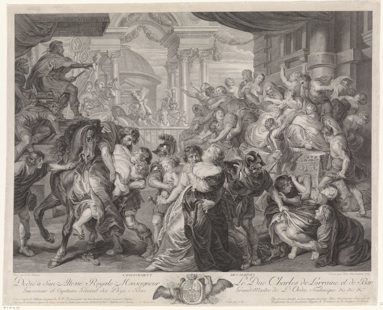 Sabine Virgin Robbery av Pieter Franciscus Martenasie