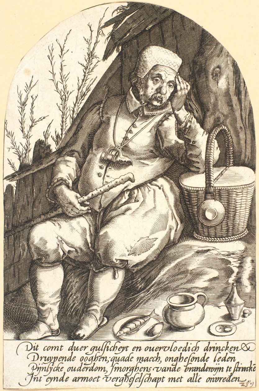 Bonde, satire over fylla av Pieter Goos