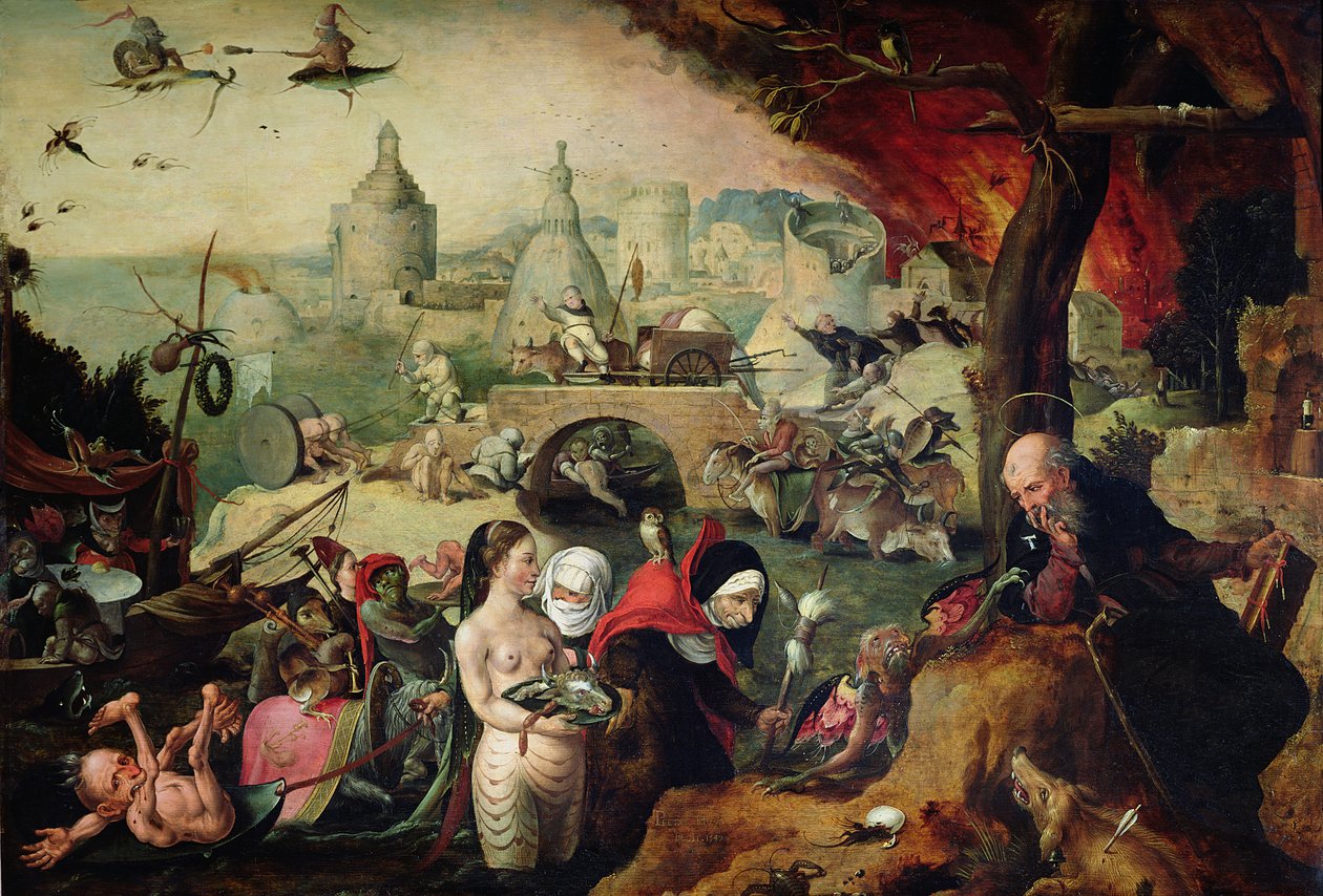 The Temptation of St. Anthony, 1547 av Pieter Huys