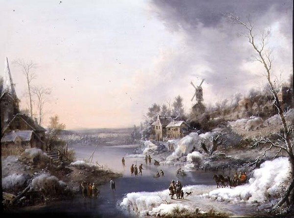 Vinterlandskap av Pieter Jan van Veen