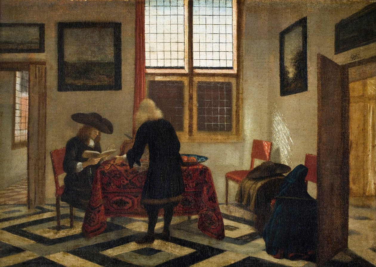 Interiørscene av Pieter Janssens