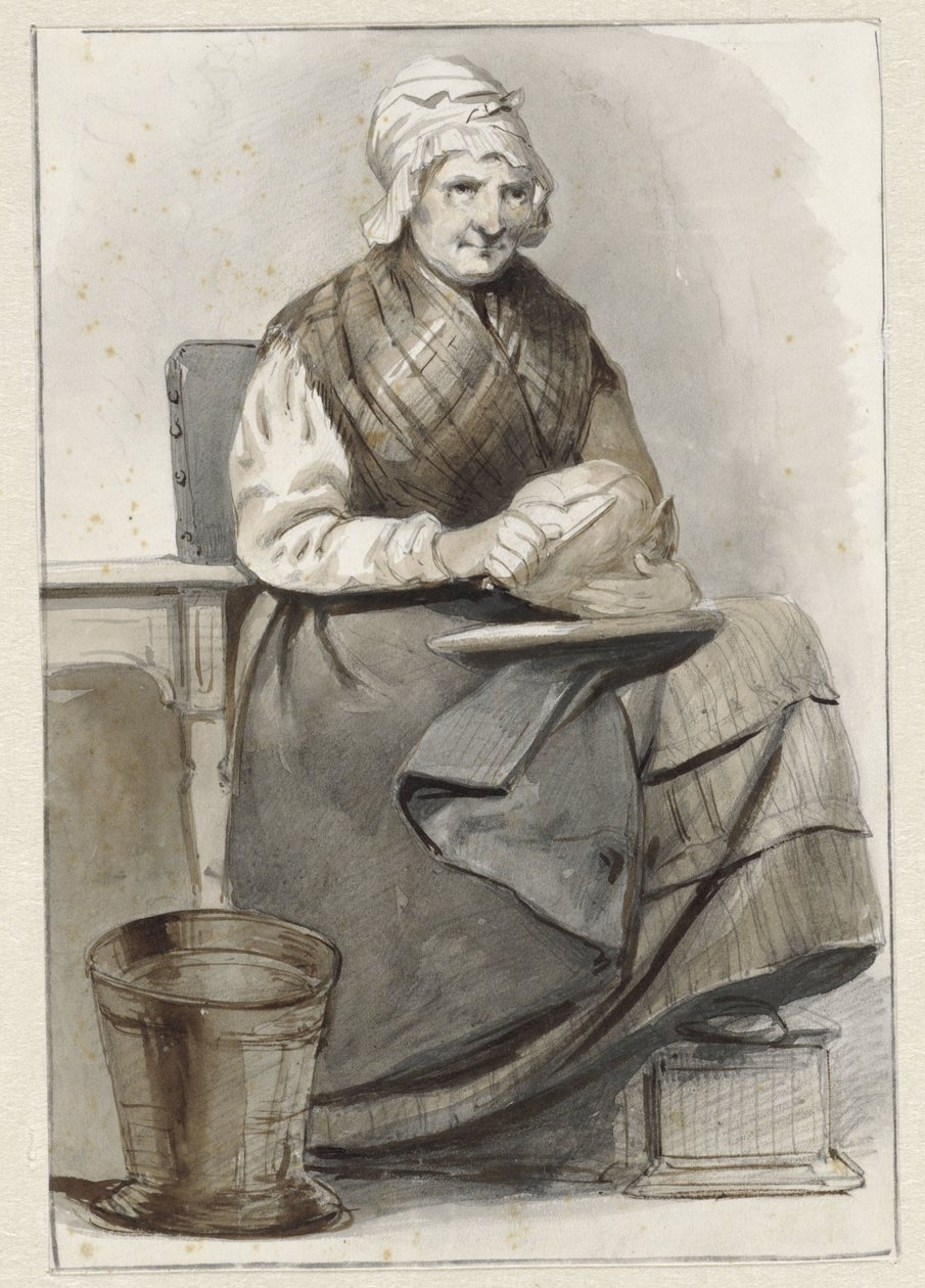 sittende kvinne av Pieter Marinus van de Laar (attributed to)