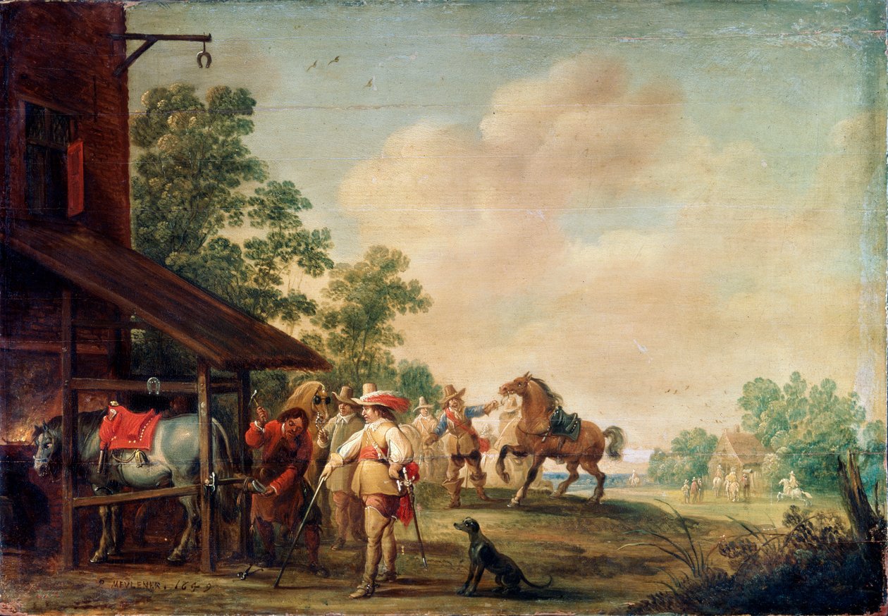 A Forge, 1648 av Pieter Meulener