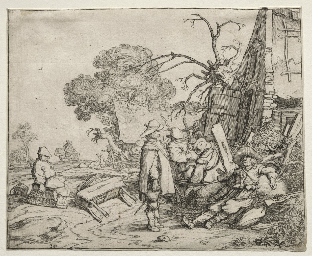 Landskap med soldater, 1626. av Pieter Molyn