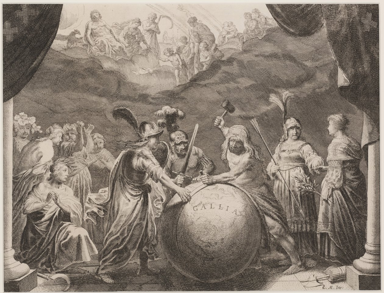 Hercules gjenoppretter Gallia av Pieter Nolpe