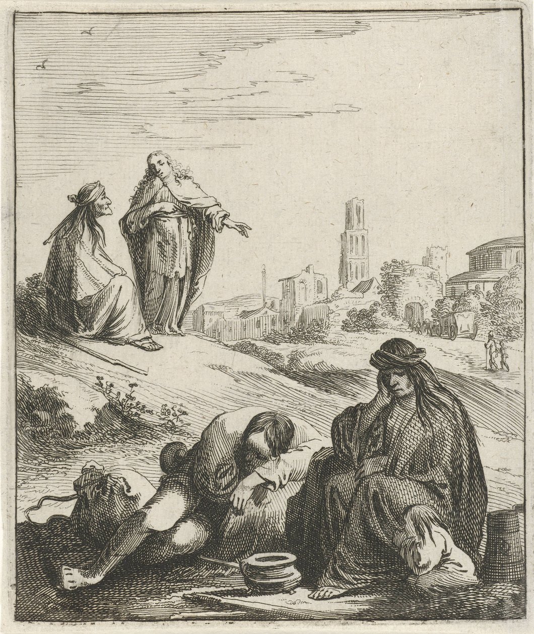 Majombe en Konstance en rustende figuren   1331214   no       norwegian Successfully Translated  Original: A Child Lighting Fireworks, from the illustrated book Flowers of the Four Seasons, 1801. Translat: A Child Lighting Fireworks, from the illustrated b av Pieter Nolpe