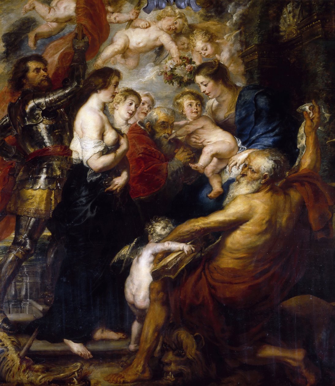 Vår Frue med de hellige, 1634. av Peter Paul Rubens