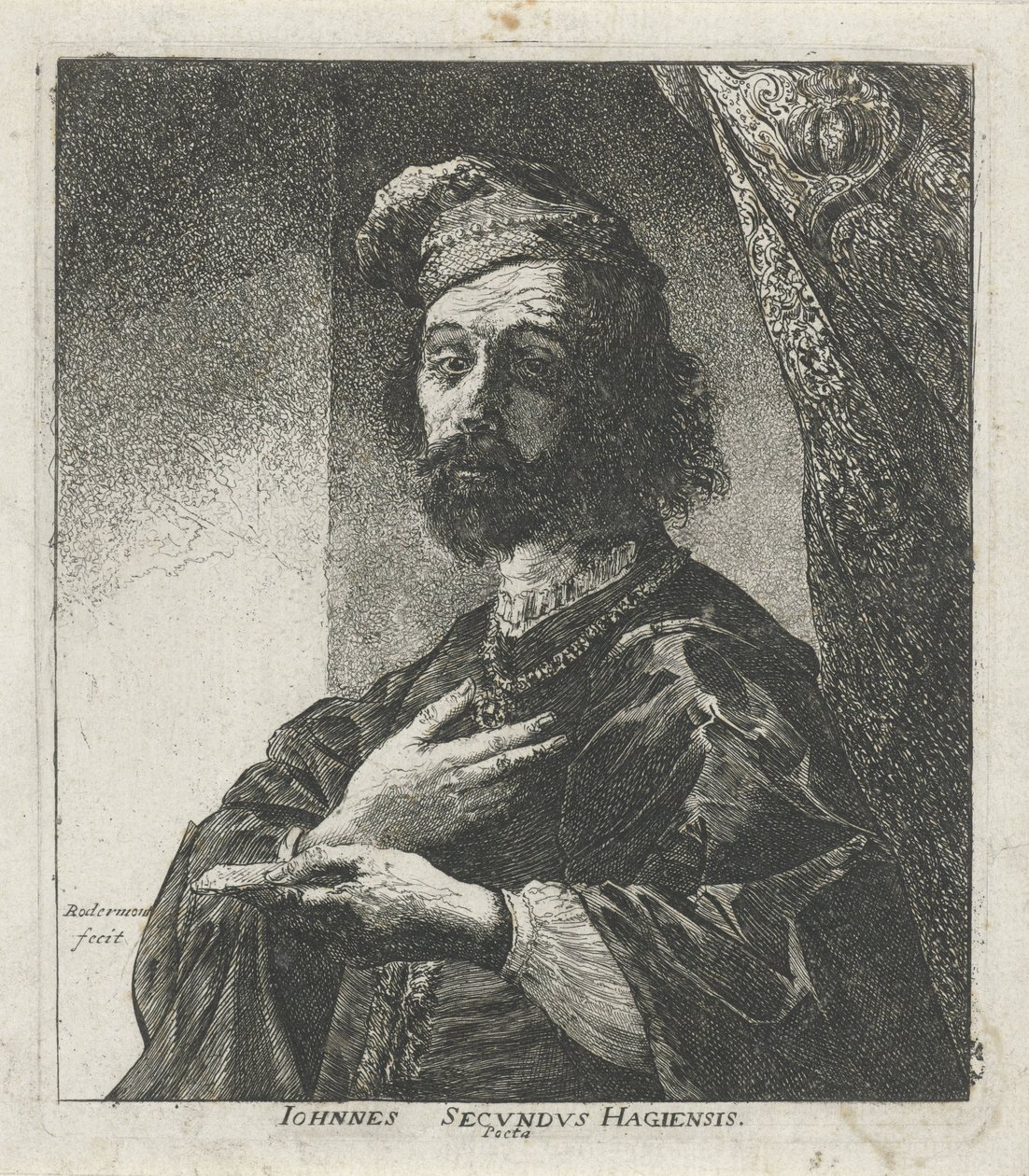 Portrett av Janus Secundus av Pieter Rottermondt