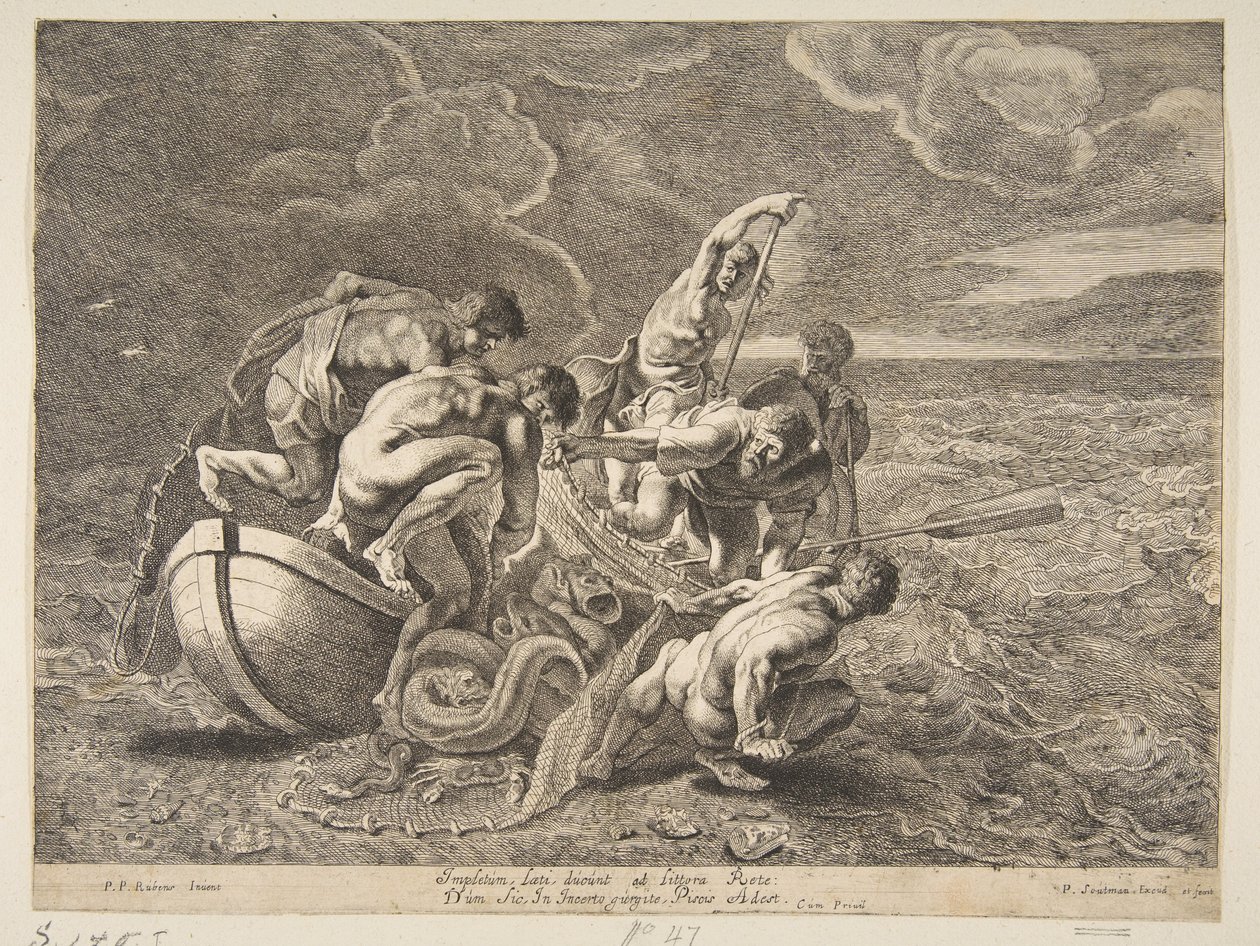 Mirakuløst utkast til fisk, 1595-1657. av Pieter Soutman
