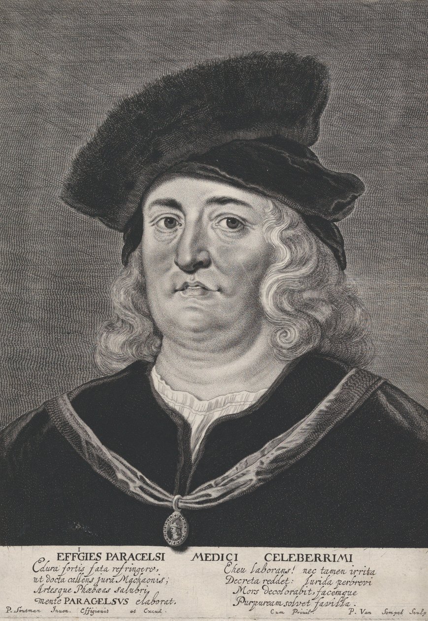 Portrett av Theophrastus Paracelsus, 1615-43. av Pieter Soutman