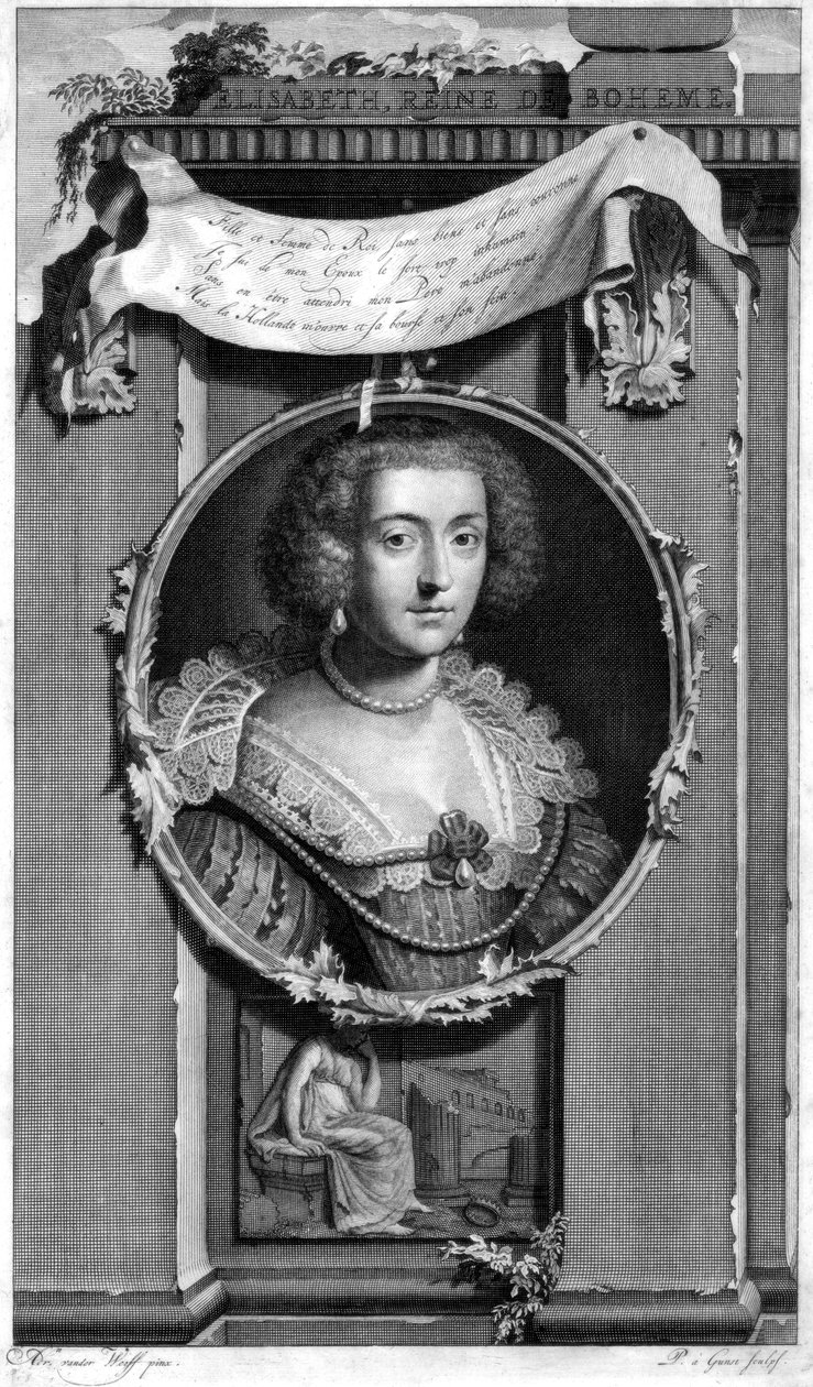 Elizabeth av Böhmen, c1697. av Pieter Stevens van Gunst