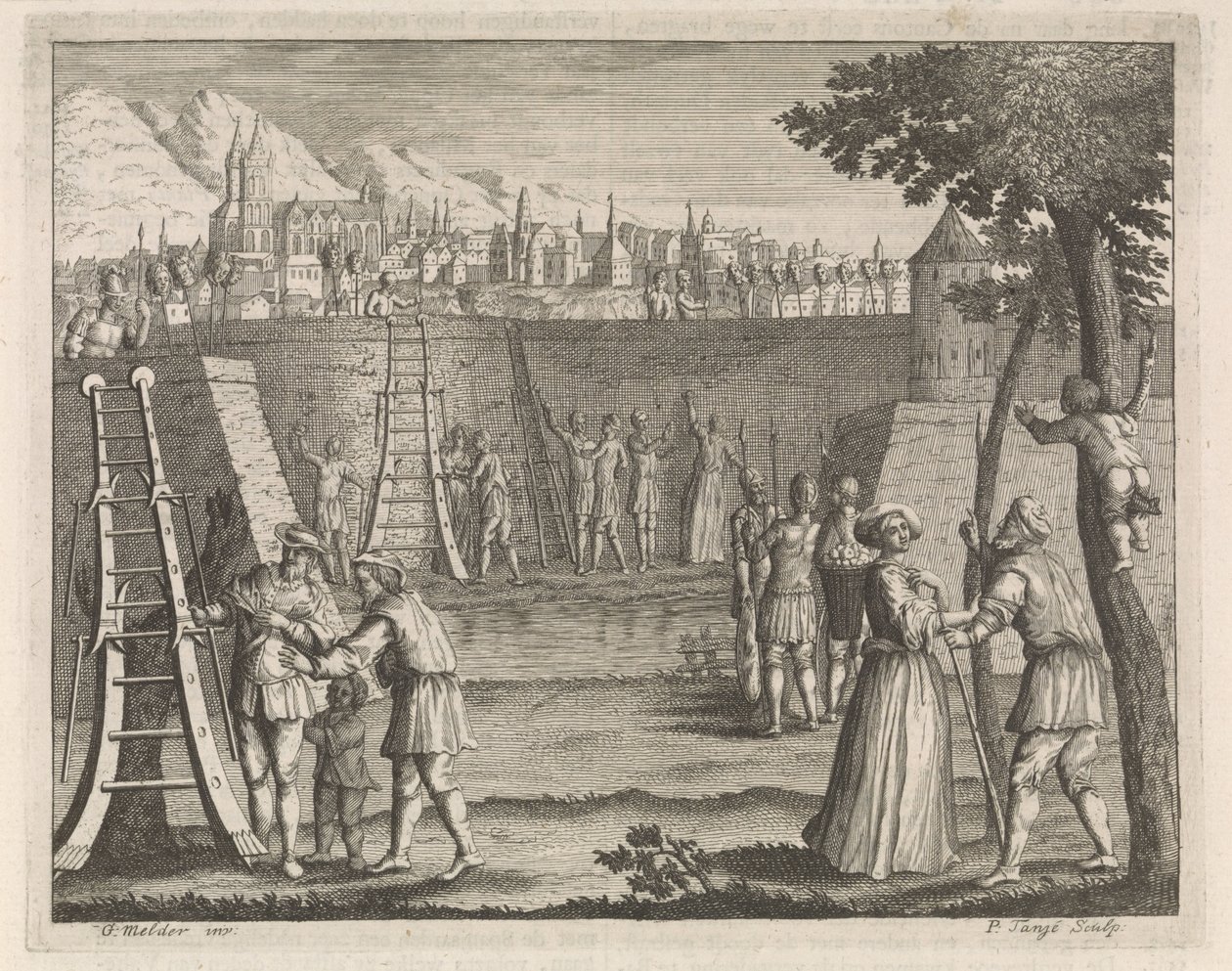 Beleiring av en by av Pieter Tanjé