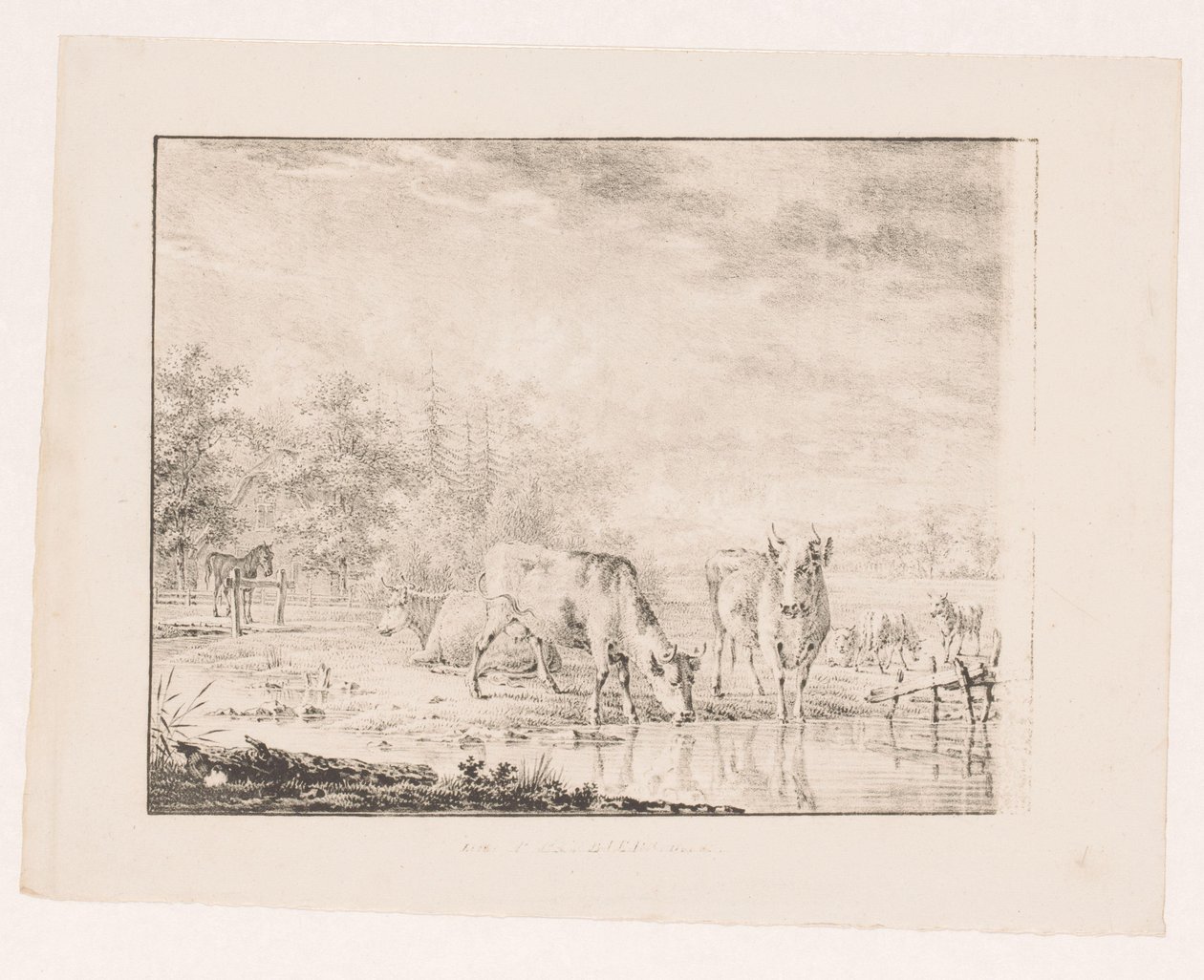 Kyr ved vannet av Pieter de Goeje (attributed to)