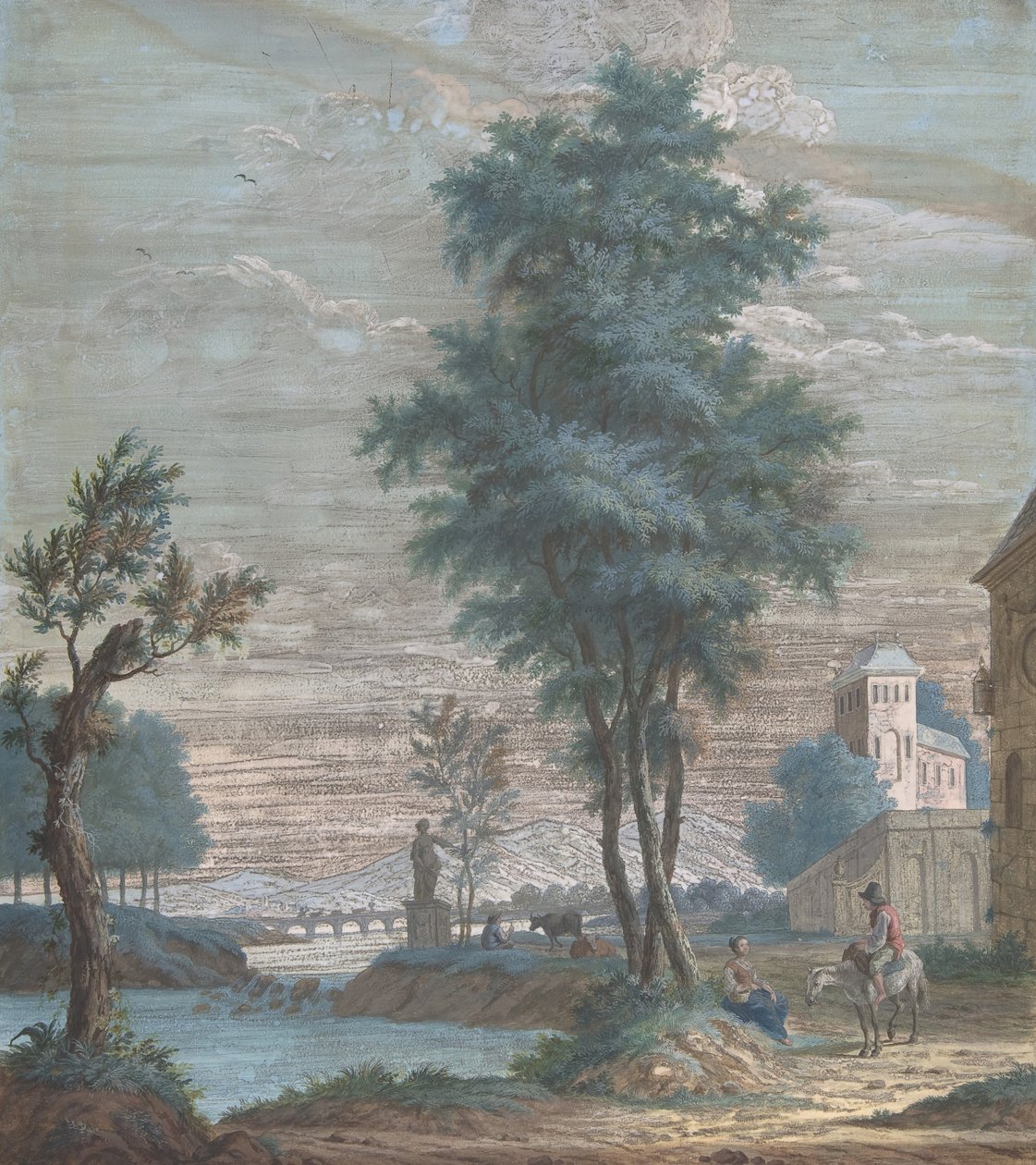 Italiensk landskap, 1769. av Pieter de Groot
