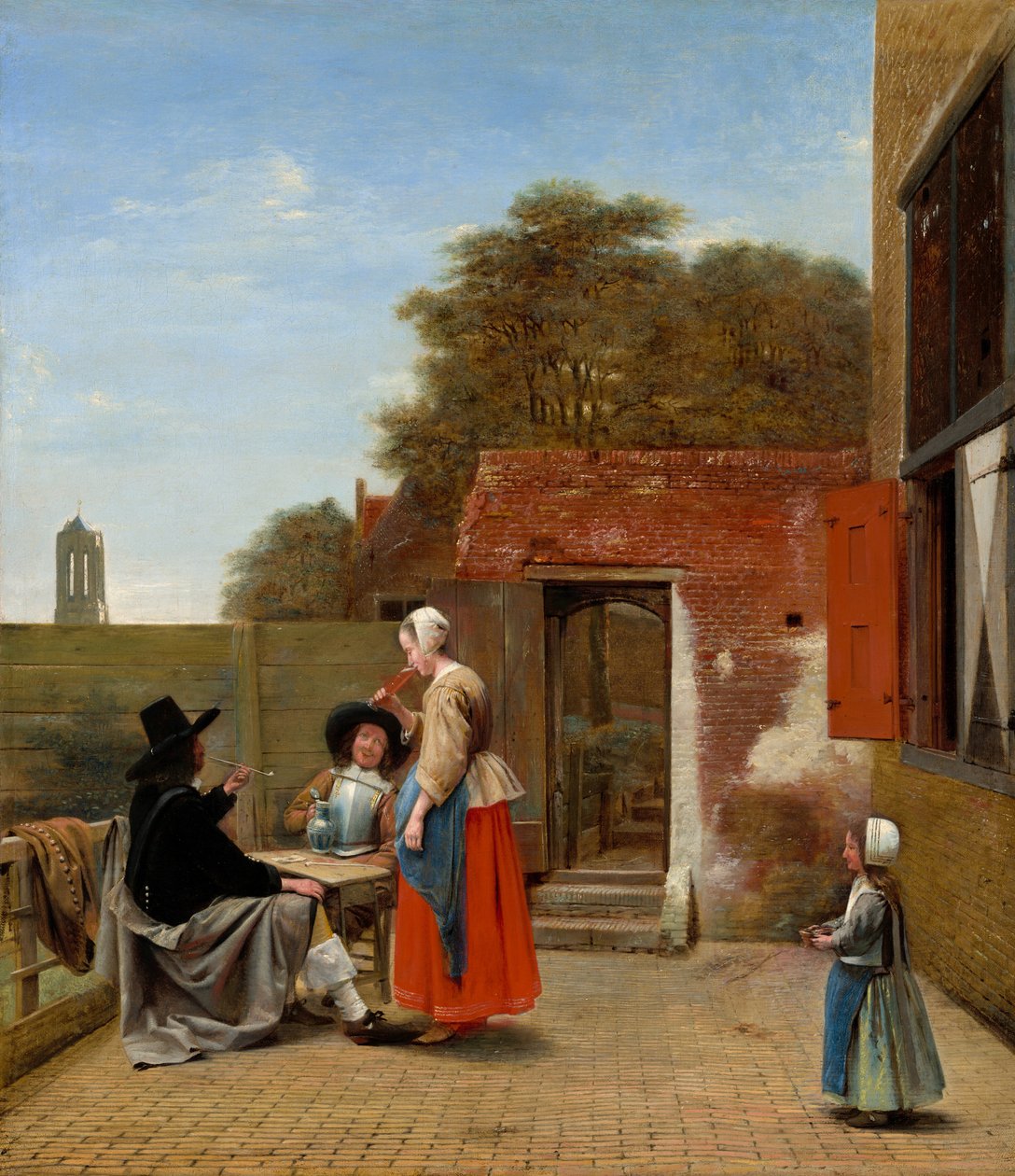 En nederlandsk gårdsplass, 16581660. av Pieter de Hooch