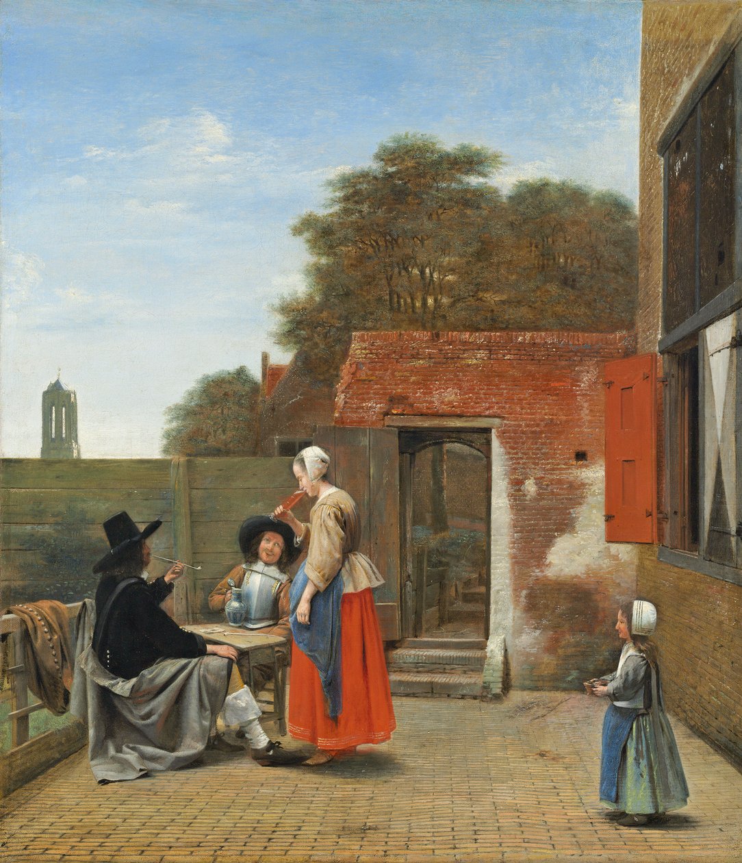 En nederlandsk gårdsplass, ca. 1658-60 av Pieter de Hooch