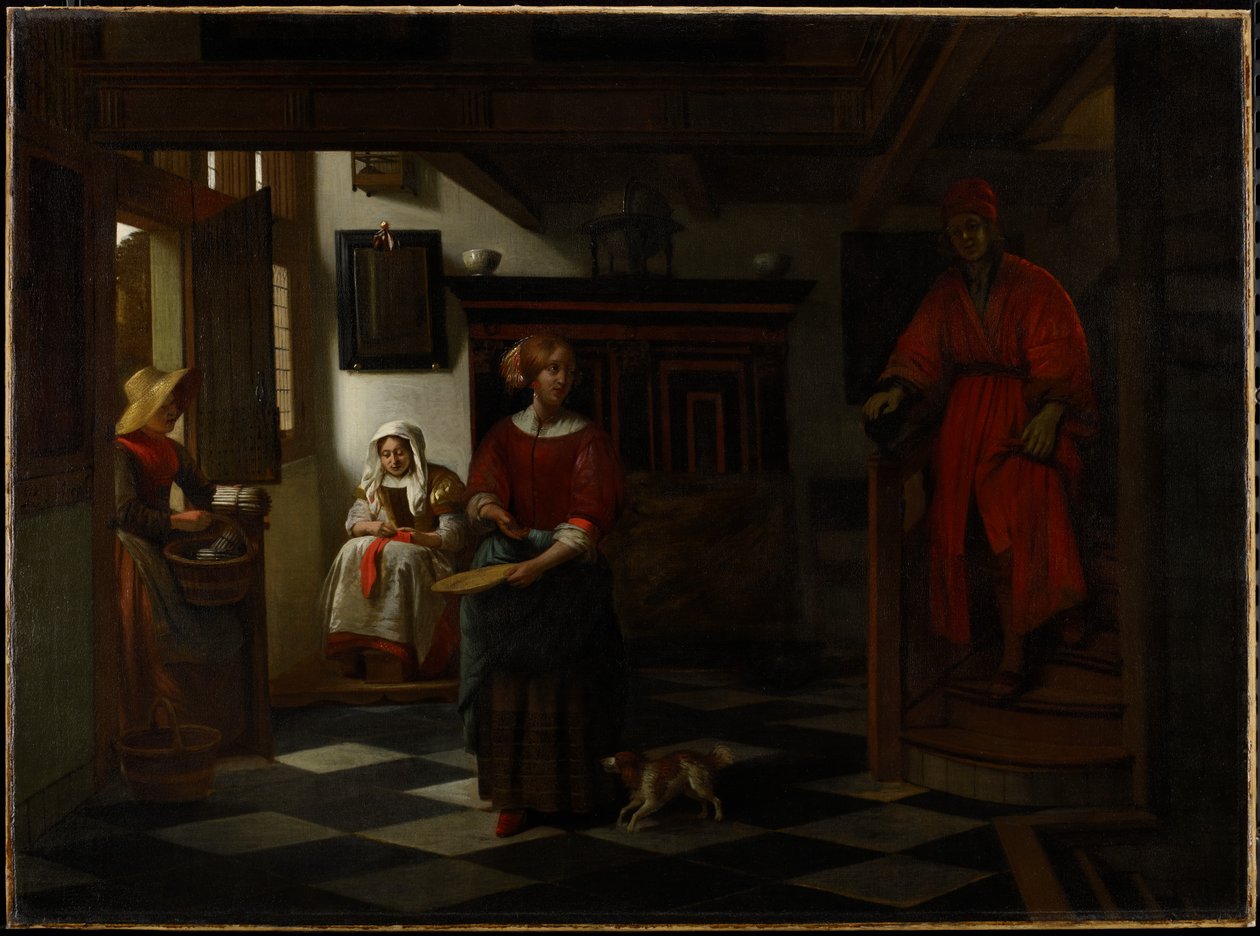 Aspargesselgeren, 1675-80 av Pieter de Hooch