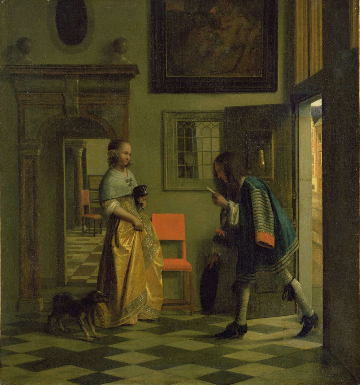 The Messenger, ca. 1669 av Pieter de Hooch