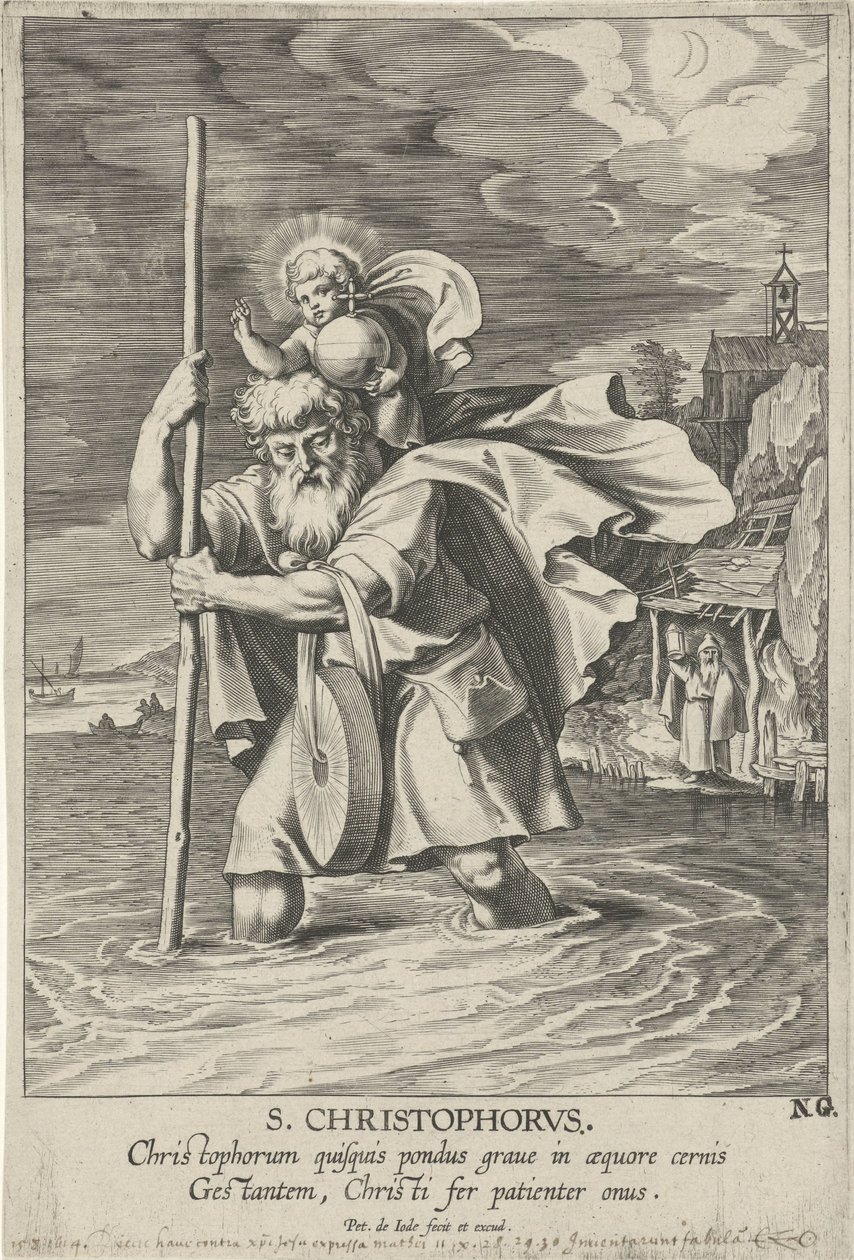 Den hellige Christopher av Pieter de Jode (I)