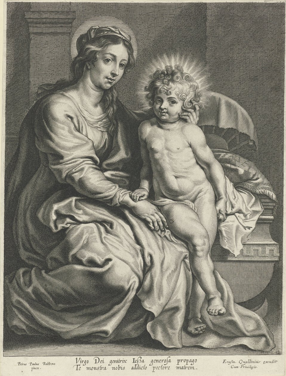 Maria med Kristusbarn ved vuggen av Pieter de Jode (I)