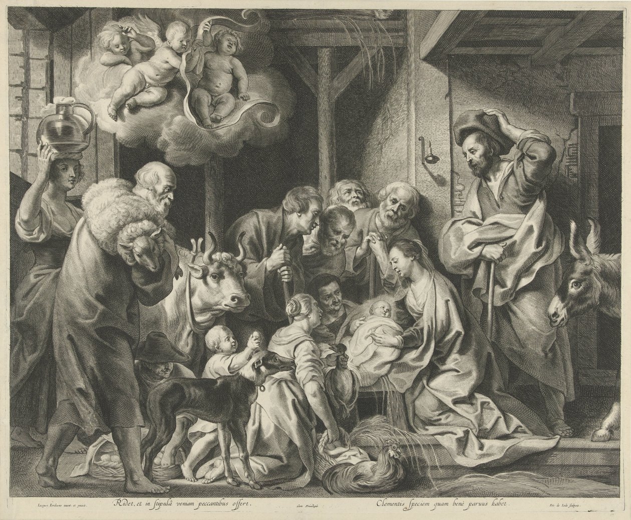 Tilbedelse av hyrdene av Pieter de Jode (II)
