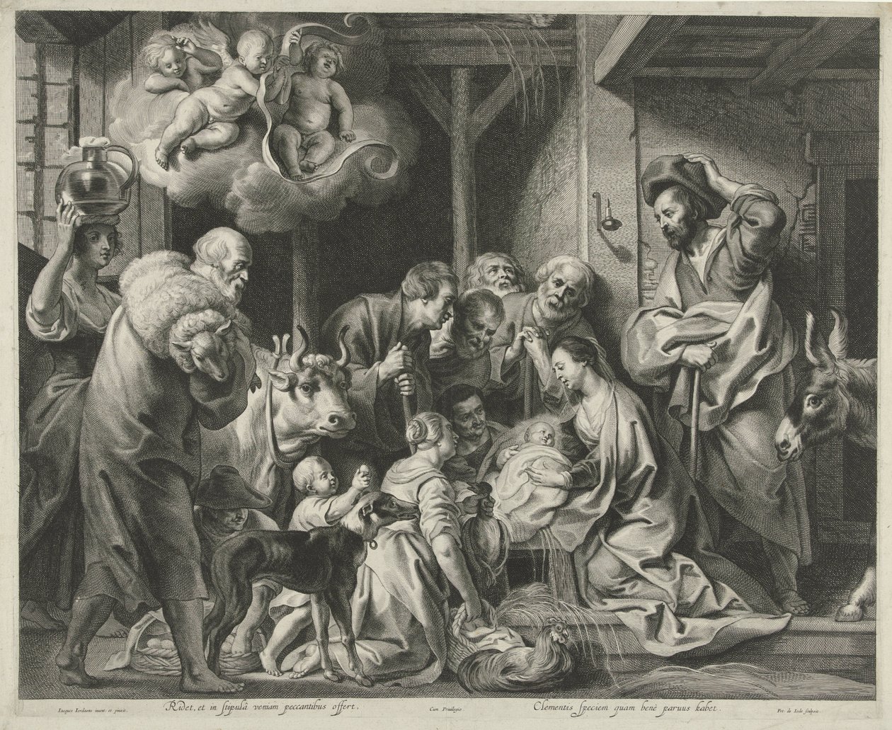 Tilbedelse av hyrdene av Pieter de Jode (II)