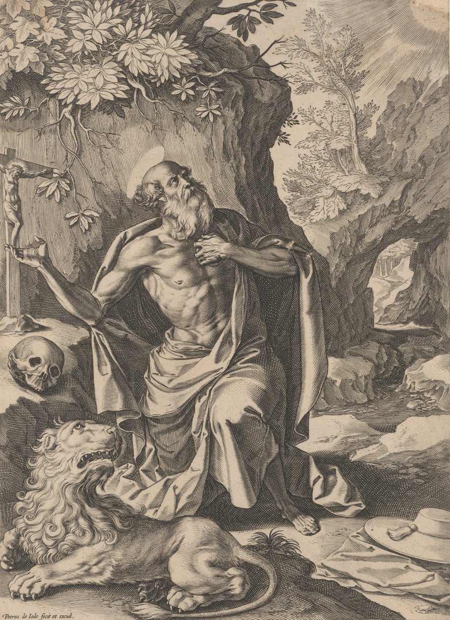 Saint Jerome,.n.d., n.d.. av Pieter de Jode