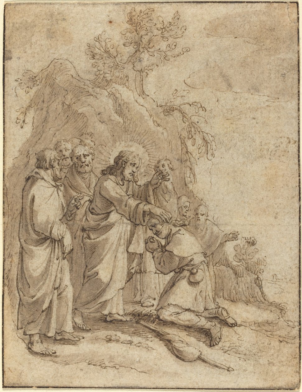 Kristus helbreder den spedalske av Pieter de Jode I