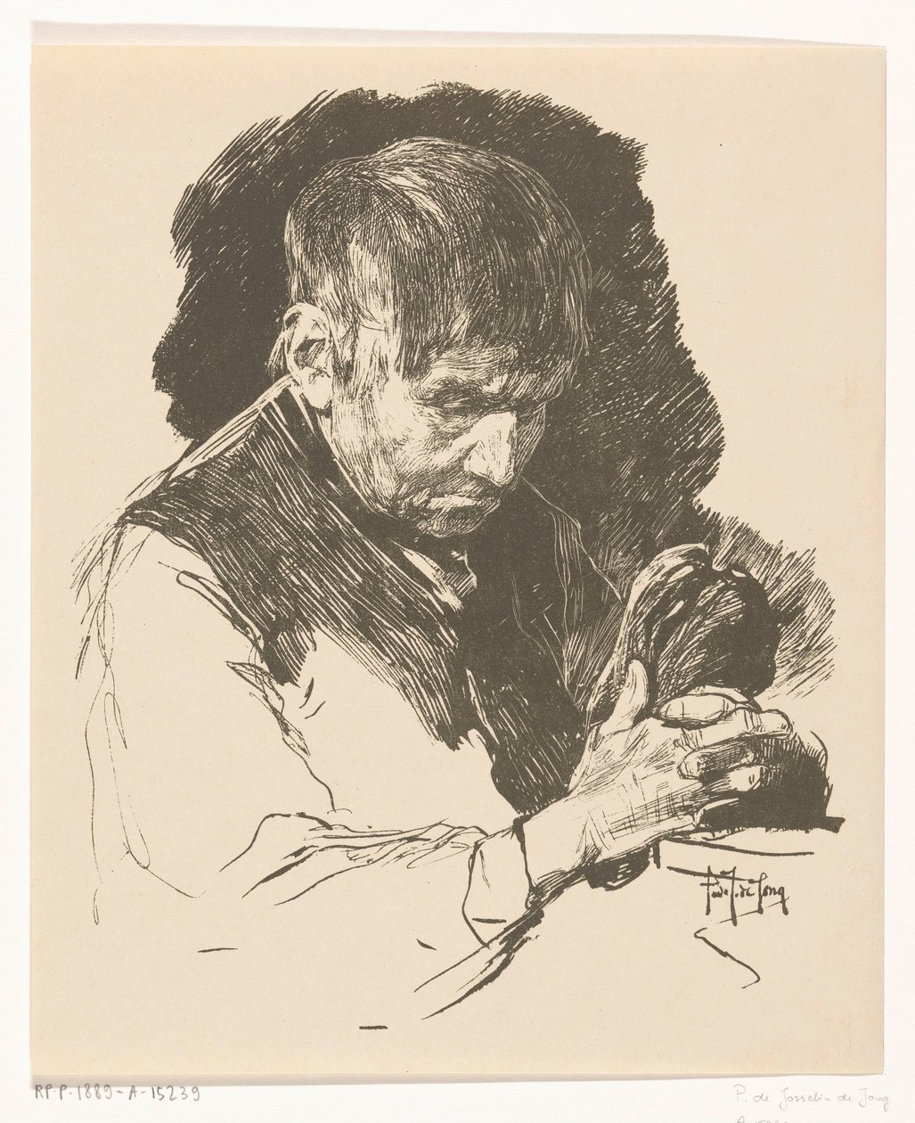 Bedemann med foldede hender av Pieter de Josselin