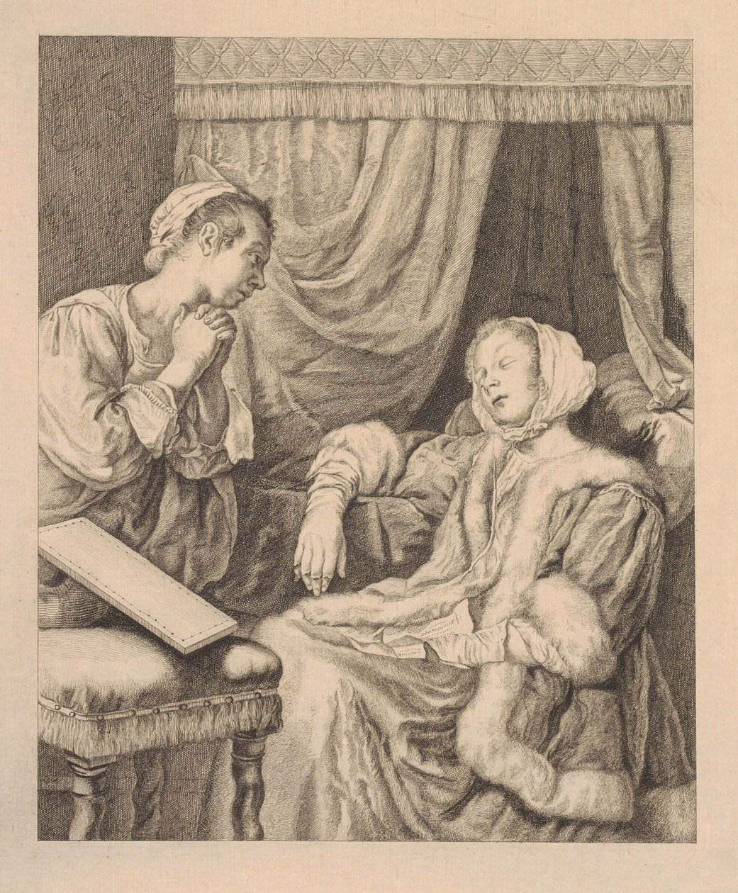 Kvinne i besvimelse av Pieter de Mare