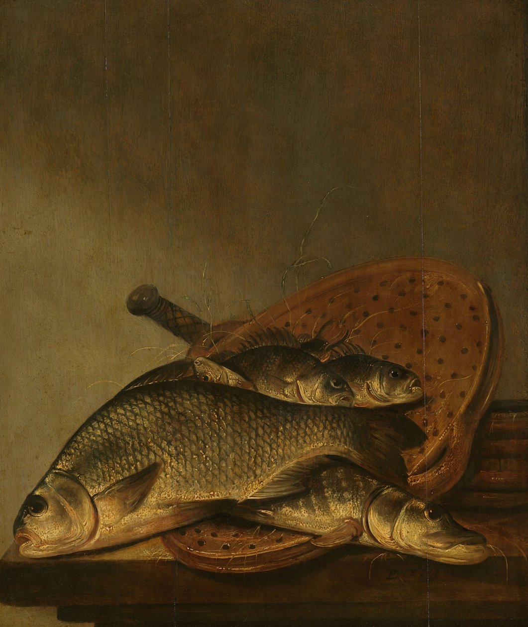 Stilleben med fisk av Pieter de Putter