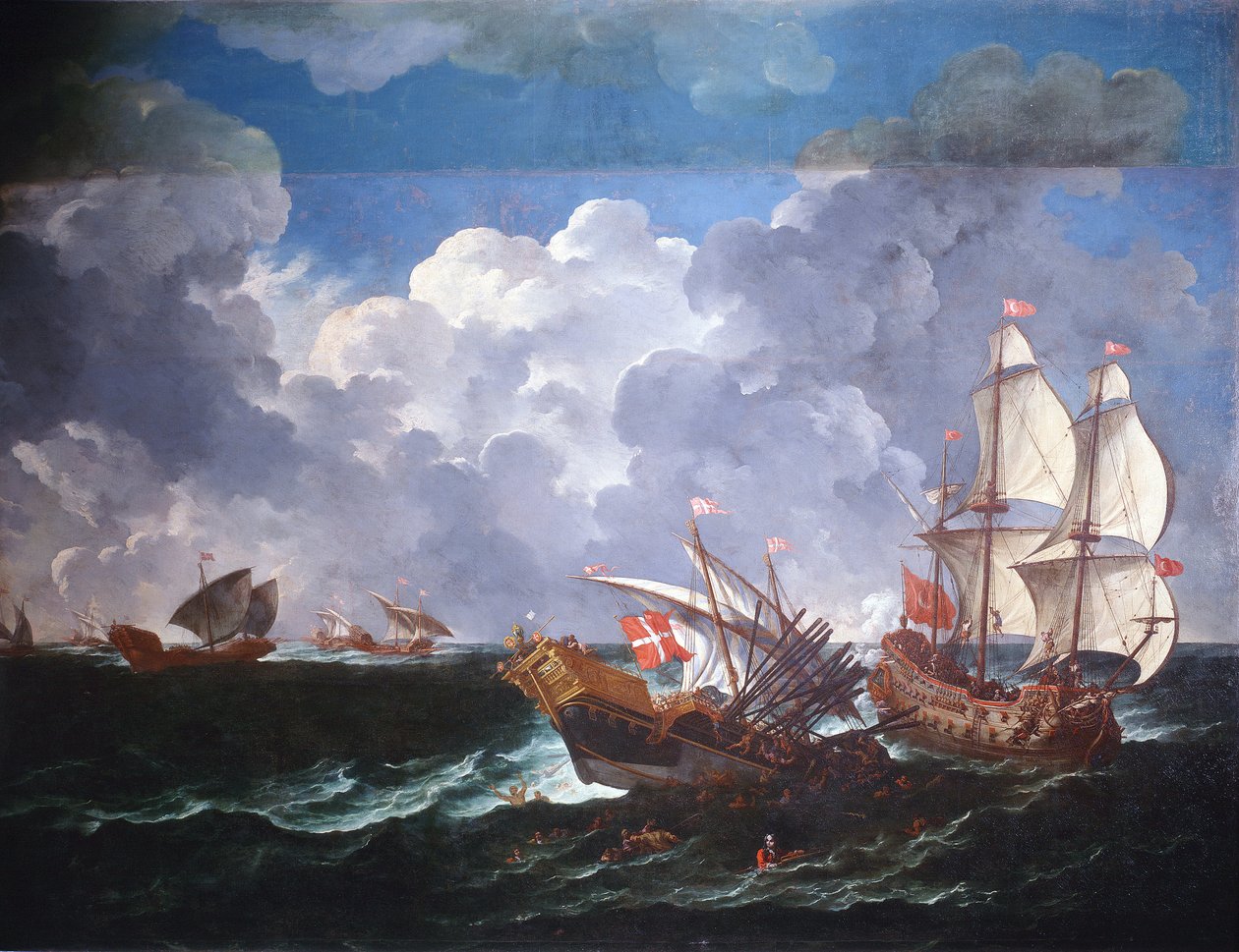 Slagskip (maleri av Pieter the Younger Mulier