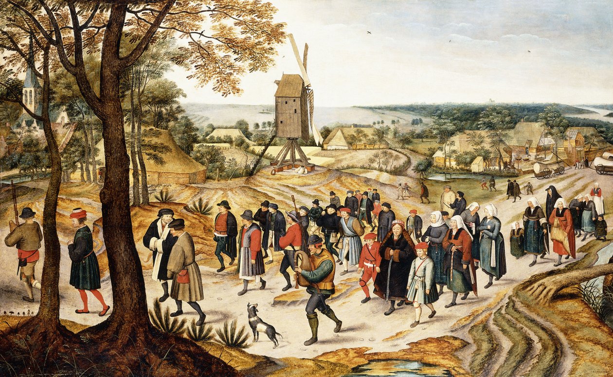 En bryllupsprosesjon, av Pieter Brueghel the Younger