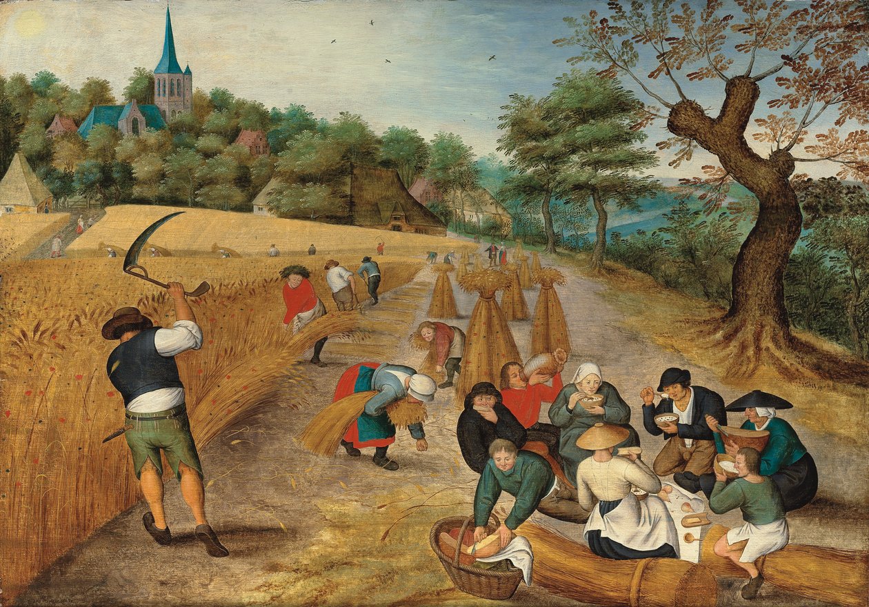 Sommer: Harvesters, 1623 av Pieter Brueghel the Younger