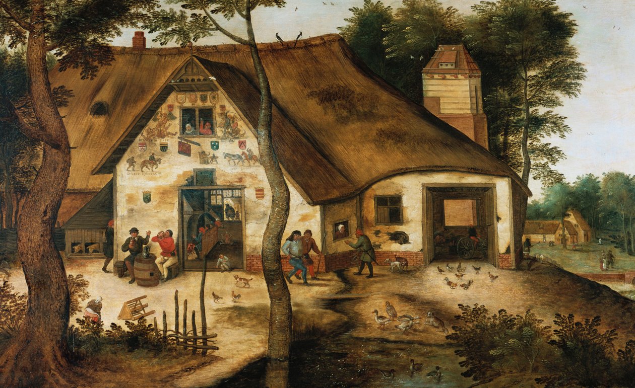 Auberge Saint-Michel av Pieter Brueghel the Younger