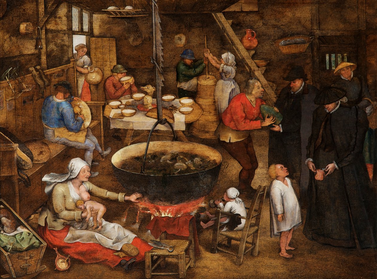 Besøk på et gårdshus av Pieter the Younger Brueghel